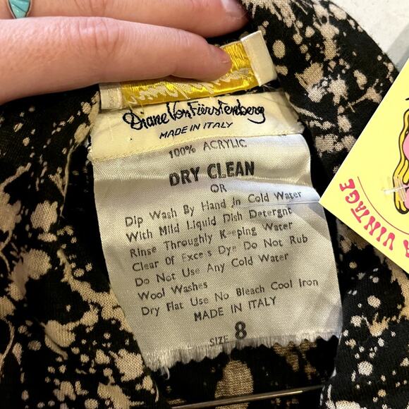 1970s Diane Von Furstenburg Jumpsuit | Paint Splatter | Vintage - Picture 5 of 8